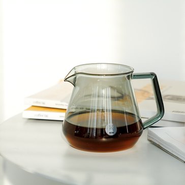 Brewing Timemore Glass Coffee Server Black Transparent 600ml