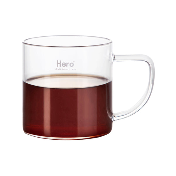 zeroHero Glass Coffee Mug Clear 320ml