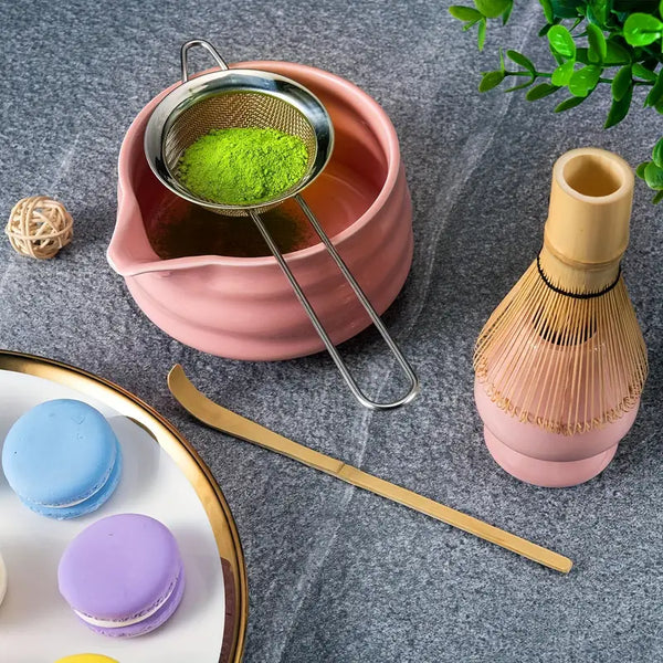 Japanese Matcha 5 pcs Set Pink