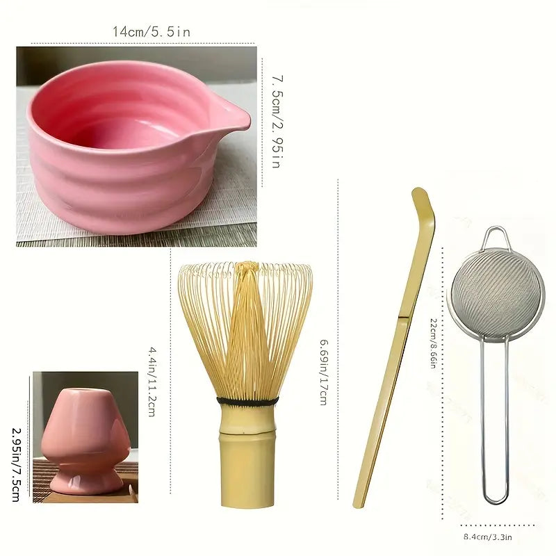 Japanese Matcha 5 pcs Set Pink