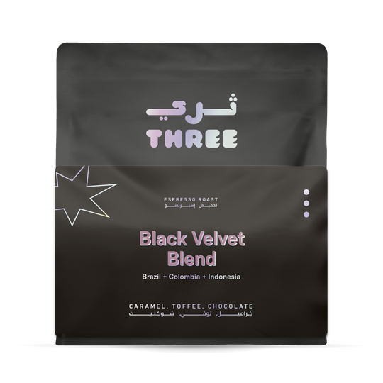 Coffee Beans THREE Black Velvet Blend 250g