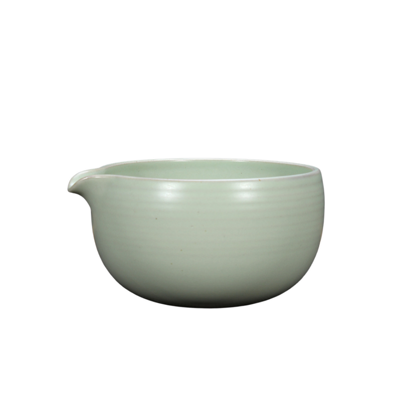 Matcha Ceramic Bowl with Spout CYAN 500ml