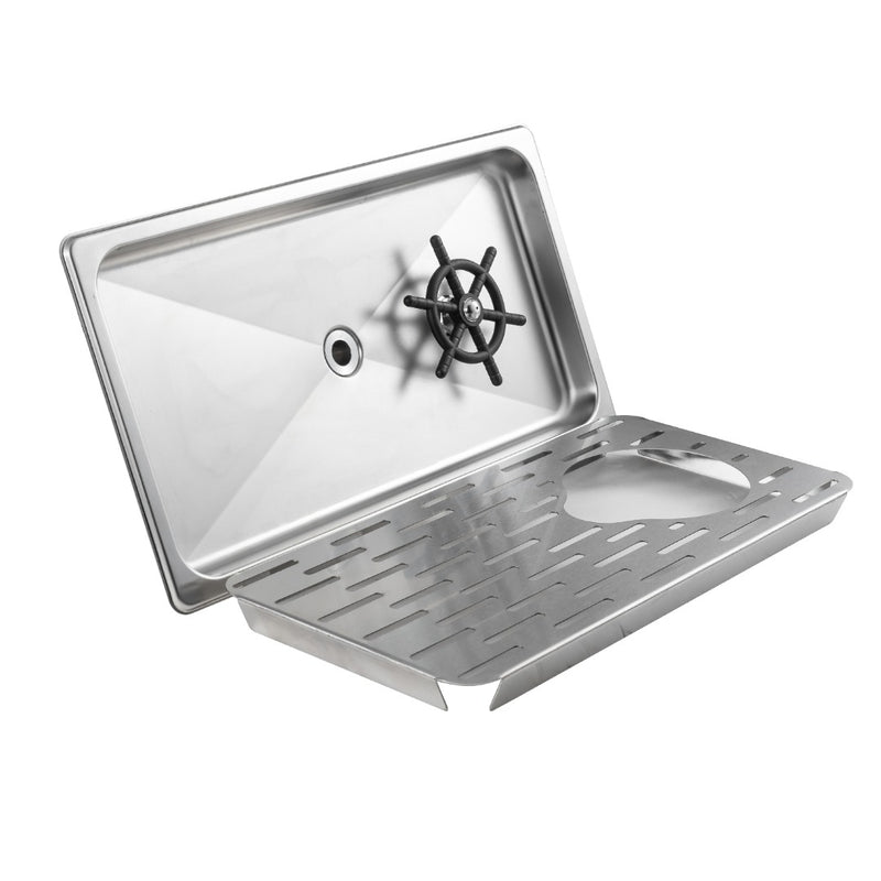 Pitcher Rinser Stainless Steel Silver 42x23cm