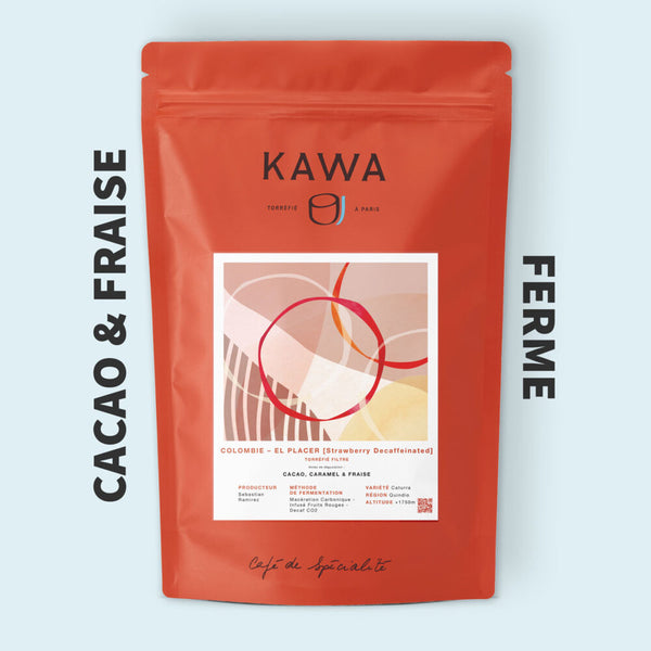 COFFEE BEANS KAWA El Placer Strawberry Decaf Colombia - 200g