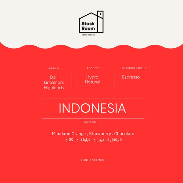 Coffee Beans STOCK ROOM Indonesia Bali kintamani Hydro Espresso 250g