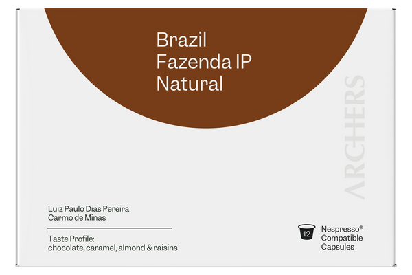 Coffee Capsules Archers Brazil - Natural Fazenda IP - Coffee Capsule Box of 12