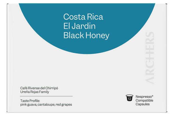 Coffee Capsules Archers Costa Rica - El Jardin Black Honey - Coffee Capsule Box of 12