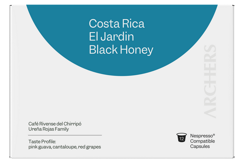 Coffee Capsules Archers Costa Rica - El Jardin Black Honey - Coffee Capsule Box of 12