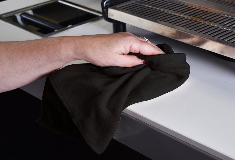Cleaning Barista Towel - black microfiber 40 x 40cm