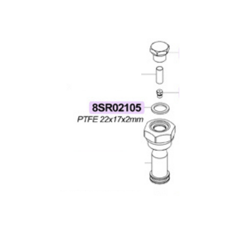 Spare Part  PTFE GASKET 22X17X2mm  3/8 (8SR02105)