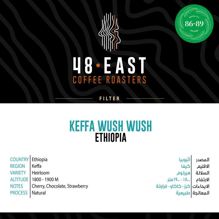 COFFEE BEANS 48 East Keffa Wush Wush | Ethiopia 250g